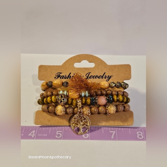 3/15$ Bundle Deal New Boho Style Tree of Life Bracelets 4 piece - Picture 3 of 3